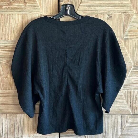 Zara Trafaluc Women's Black Top Size S Textured Fabric - Picture 3 of 4